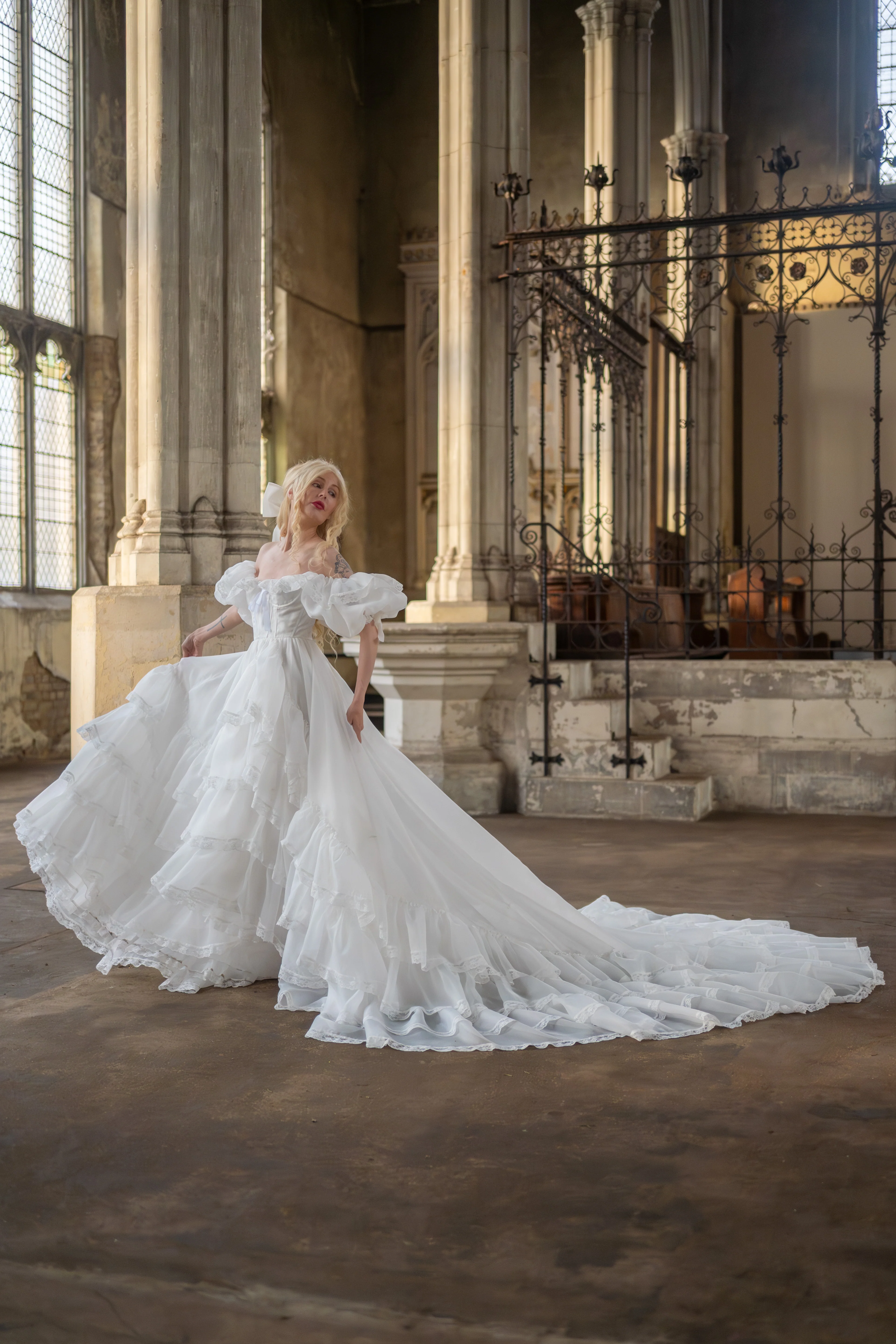 Créme Chantilly Ingénue Gown - Image 10