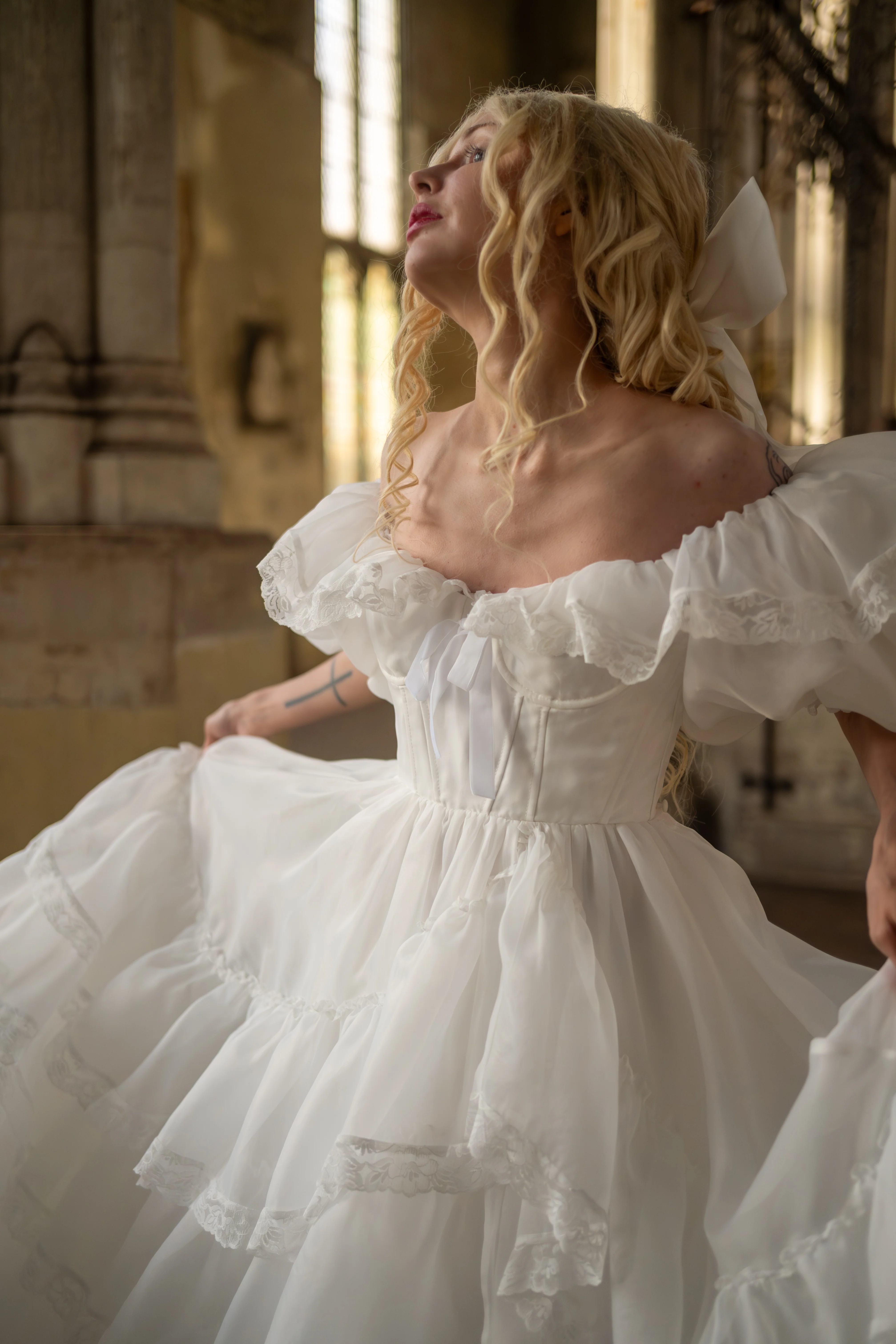 Créme Chantilly Ingénue Gown - Image 12