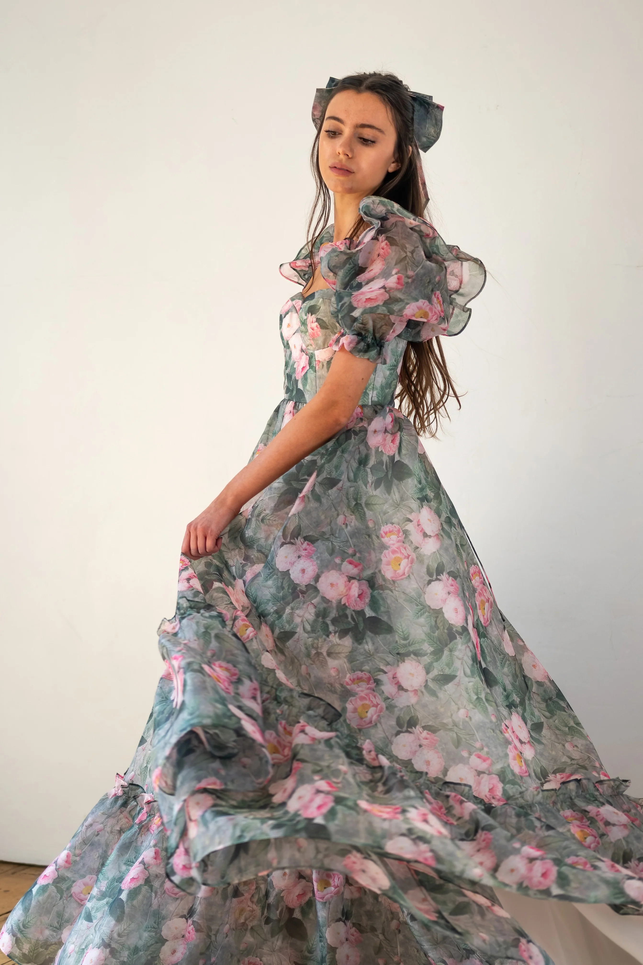 Peony Bouquet Sorority Gown - Image 10