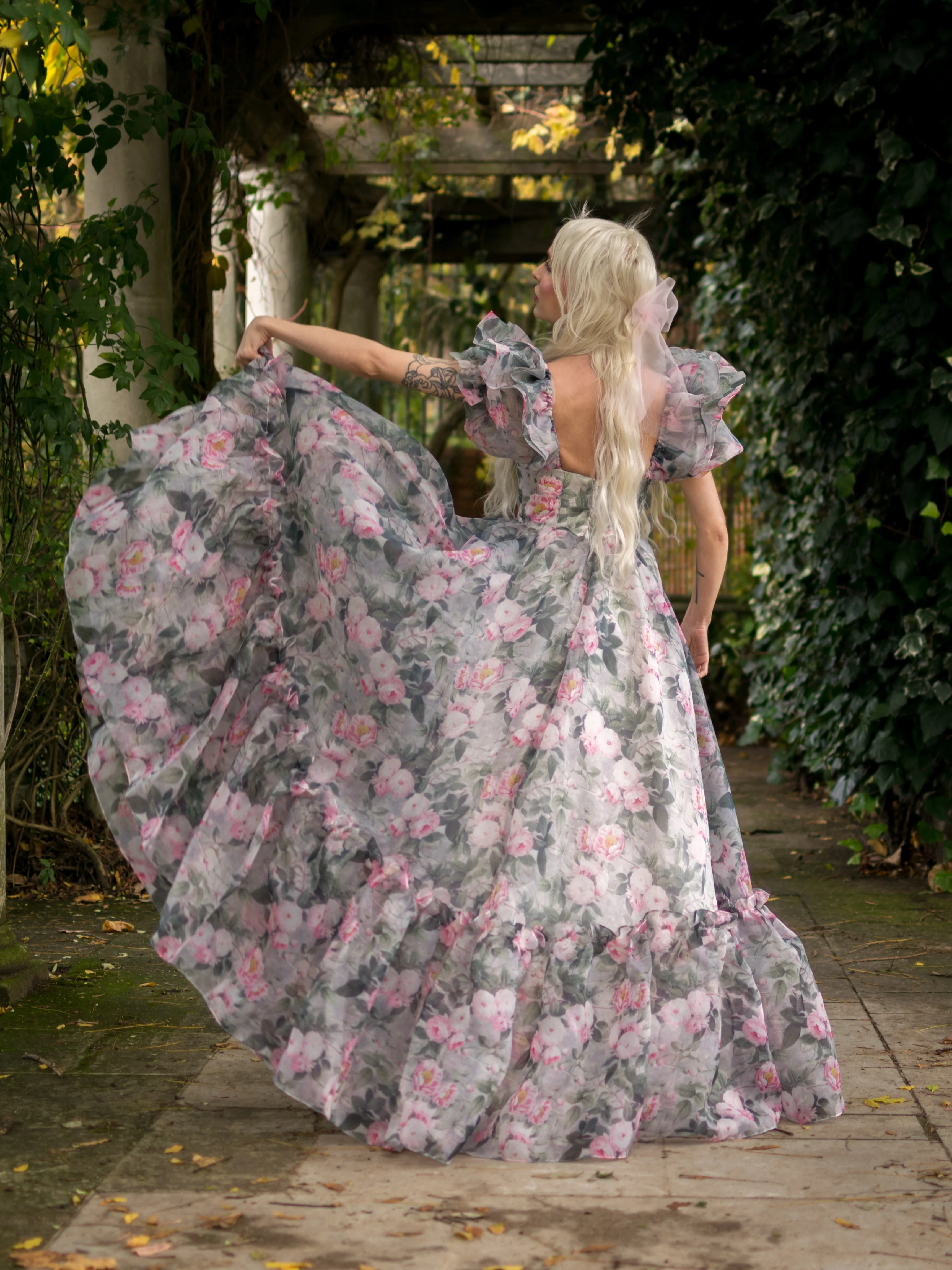 Peony Bouquet Sorority Gown - Image 13