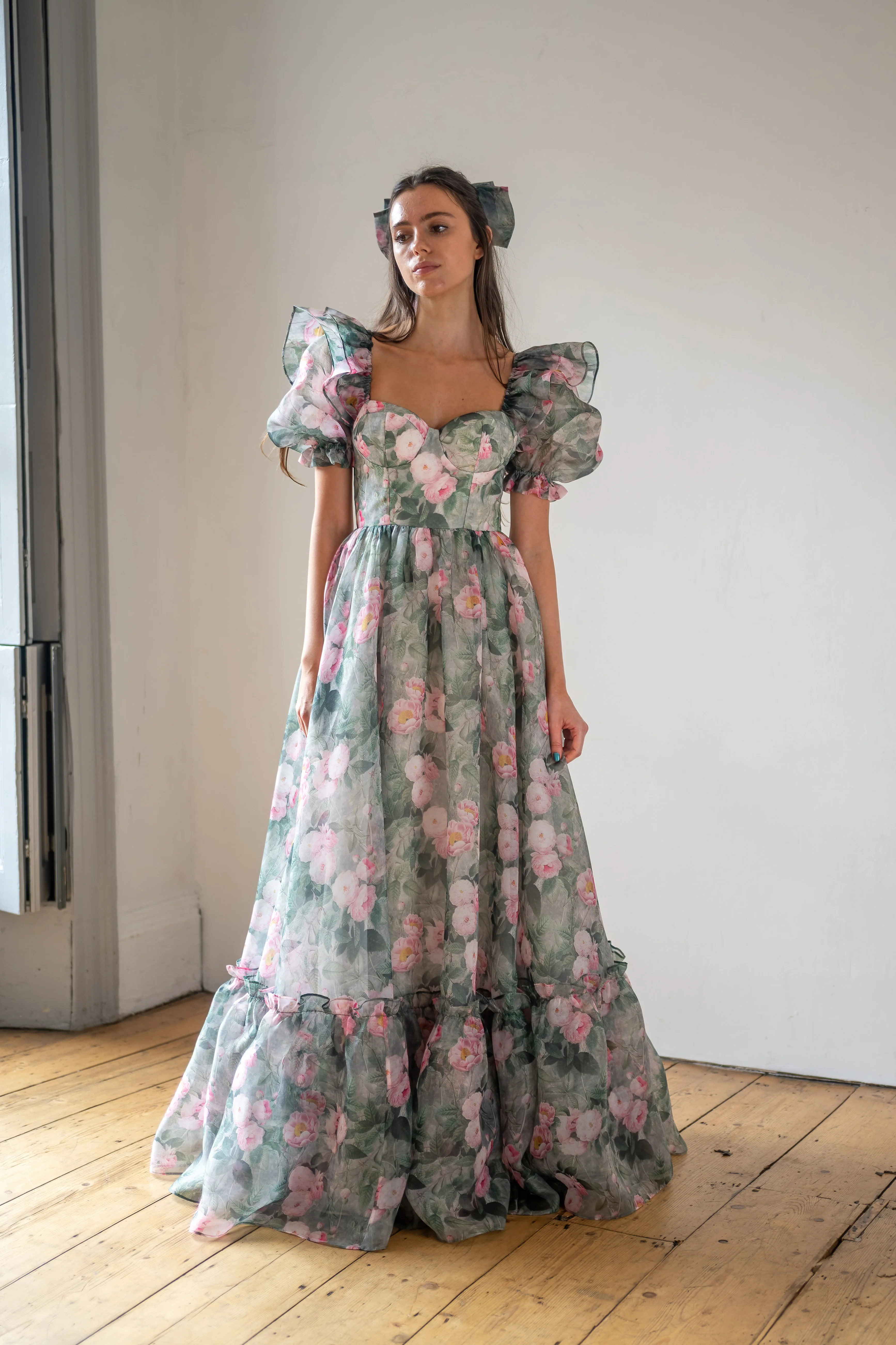 Peony Bouquet Sorority Gown - Image 15