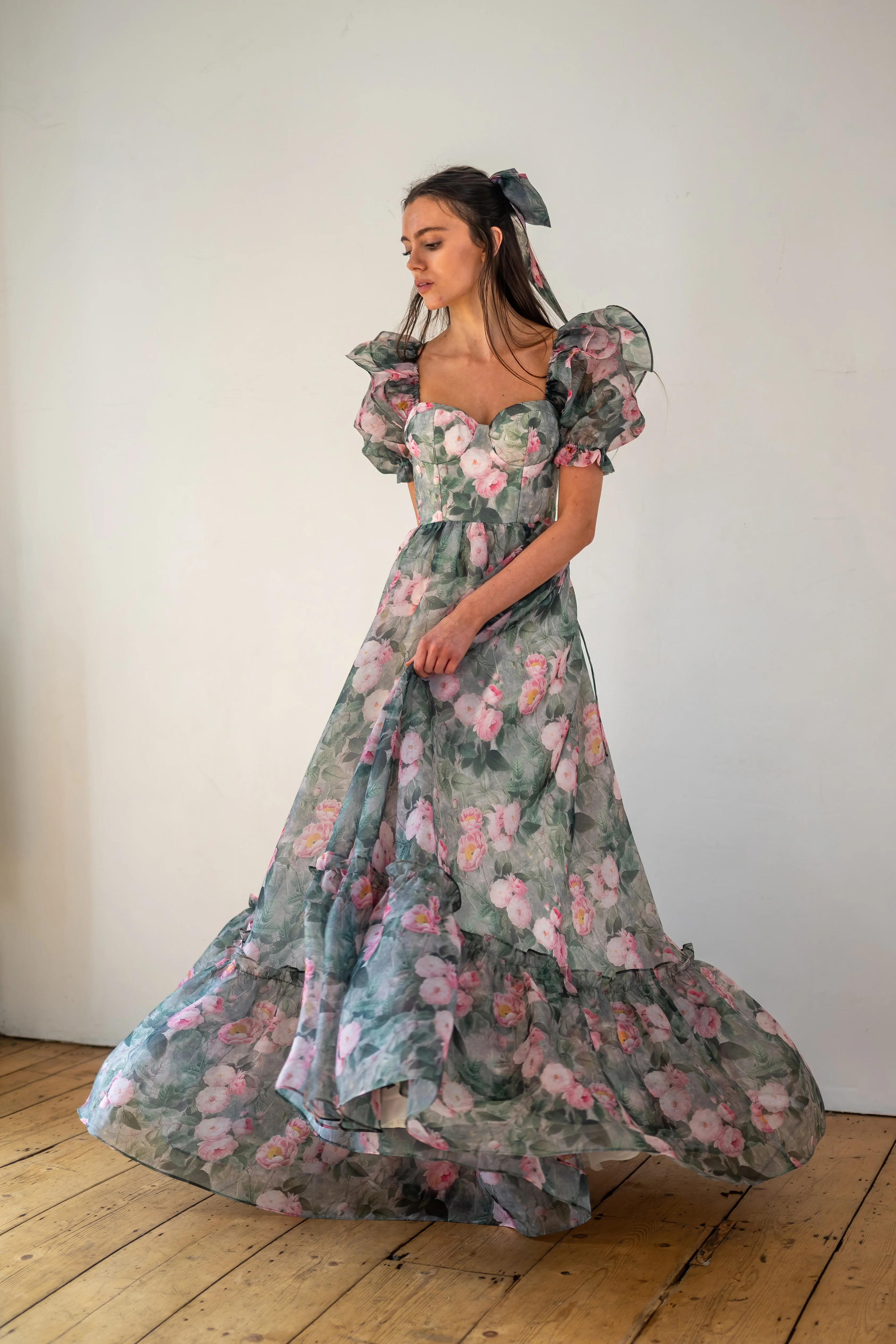 Peony Bouquet Sorority Gown - Image 18