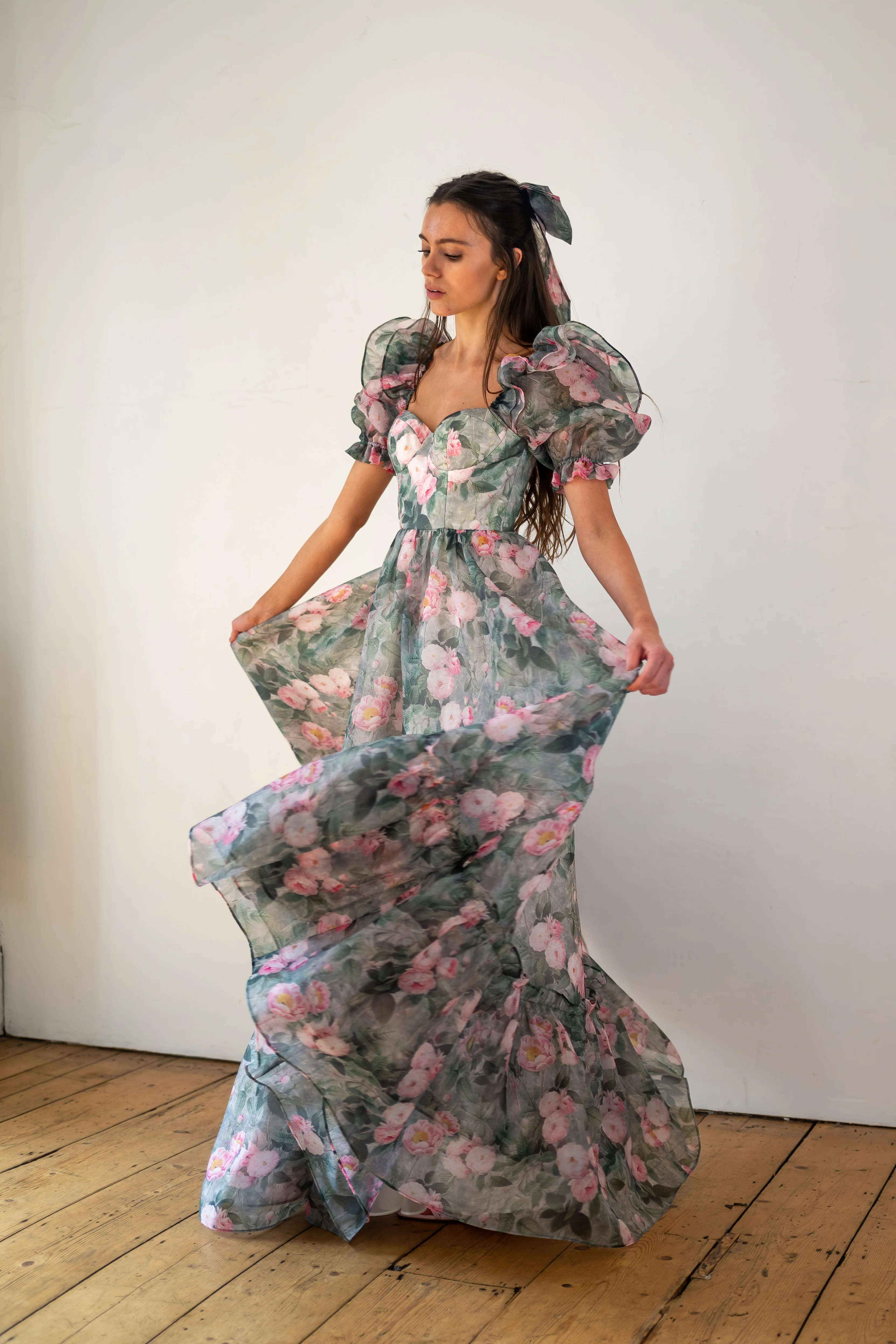 Peony Bouquet Sorority Gown - Image 19
