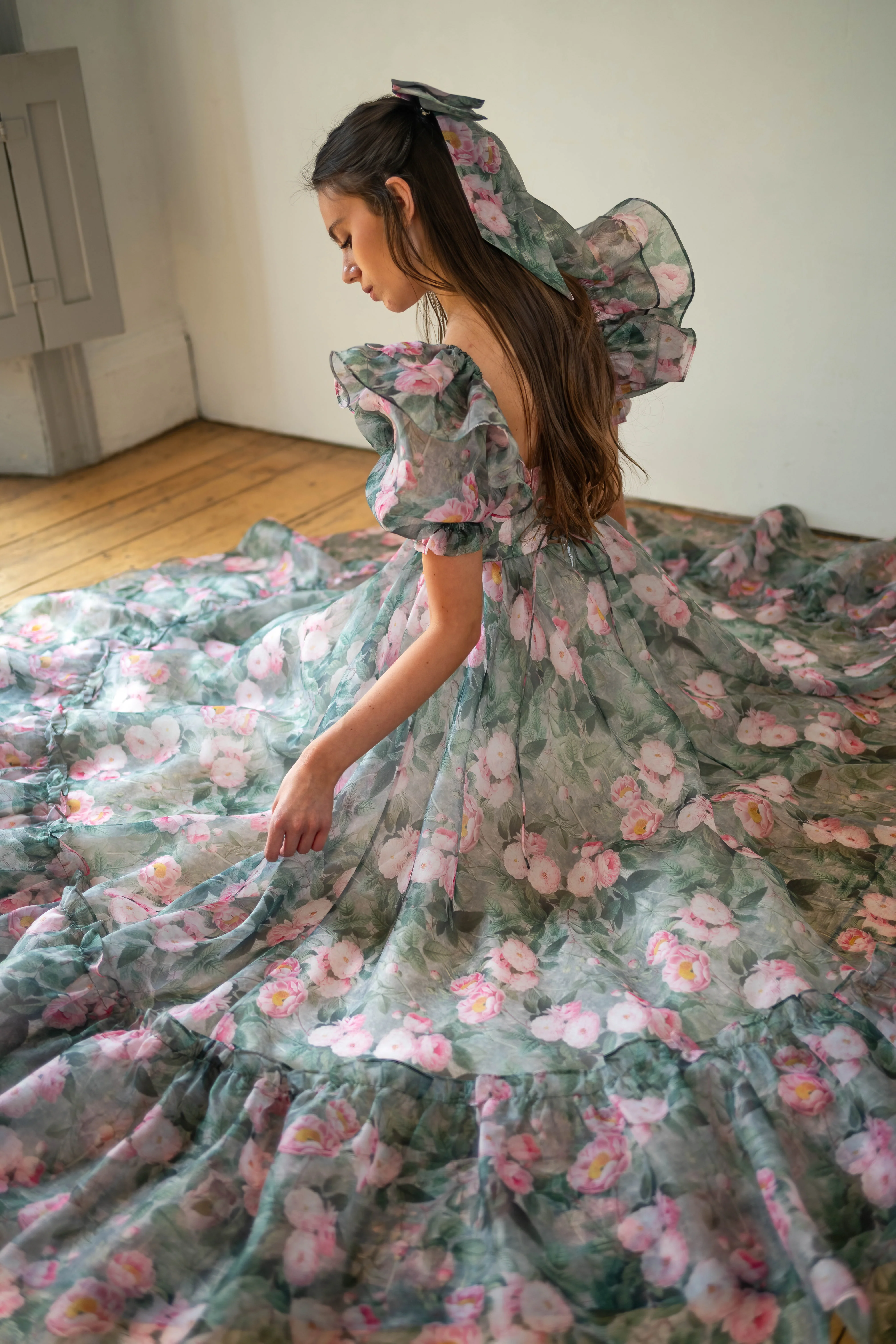 Peony Bouquet Sorority Gown - Image 21