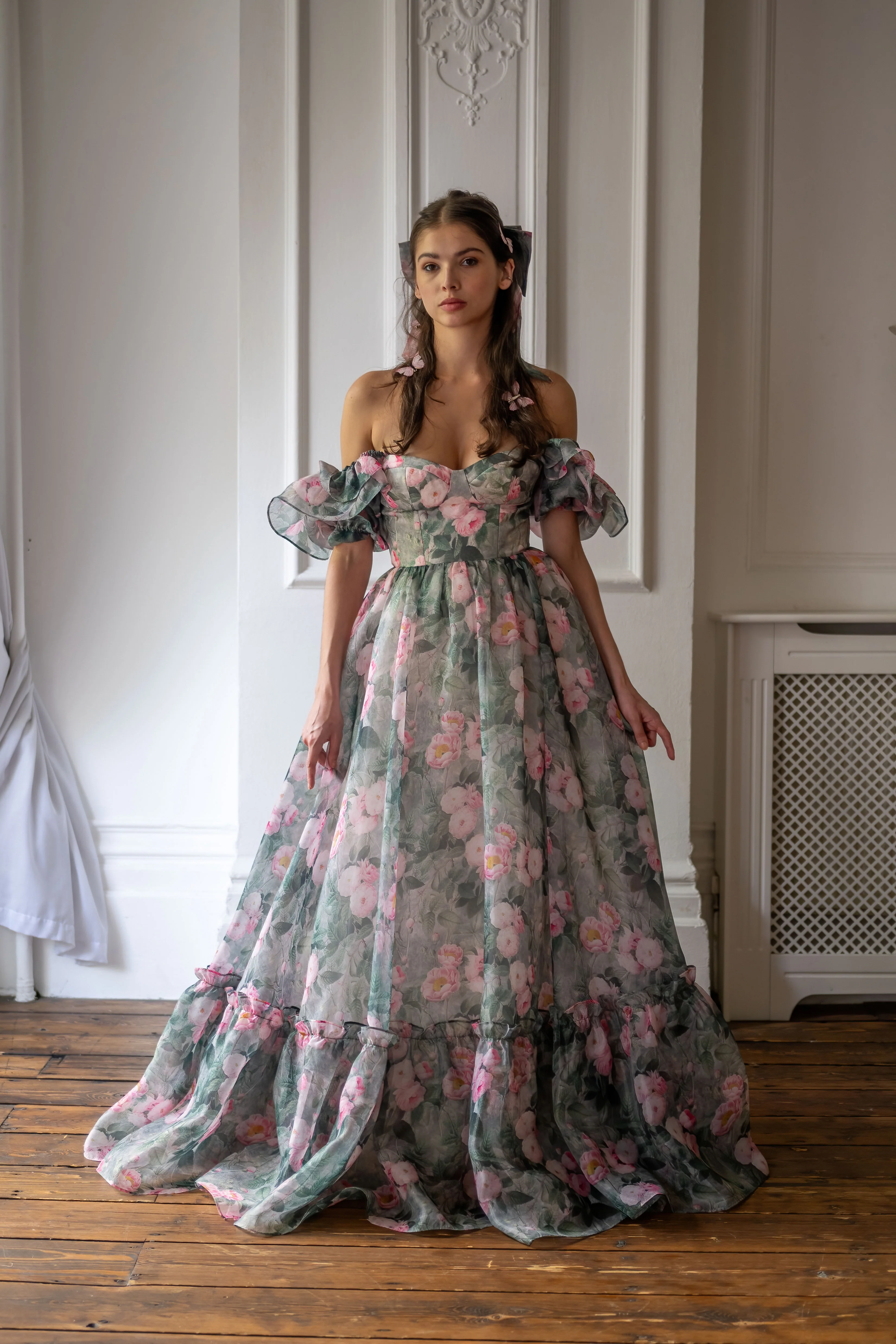 Peony Bouquet Sorority Gown - Image 26