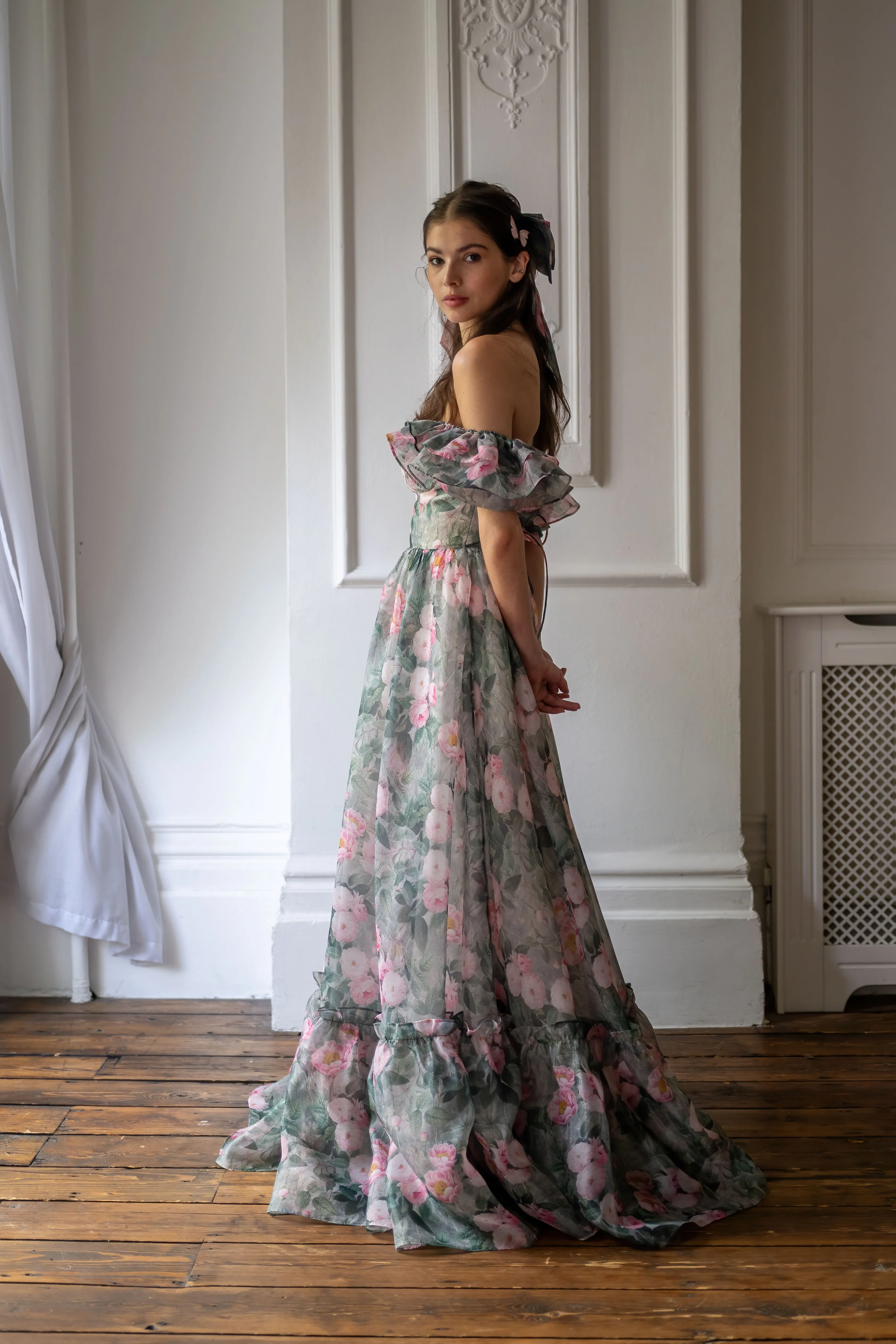 Peony Bouquet Sorority Gown - Image 27