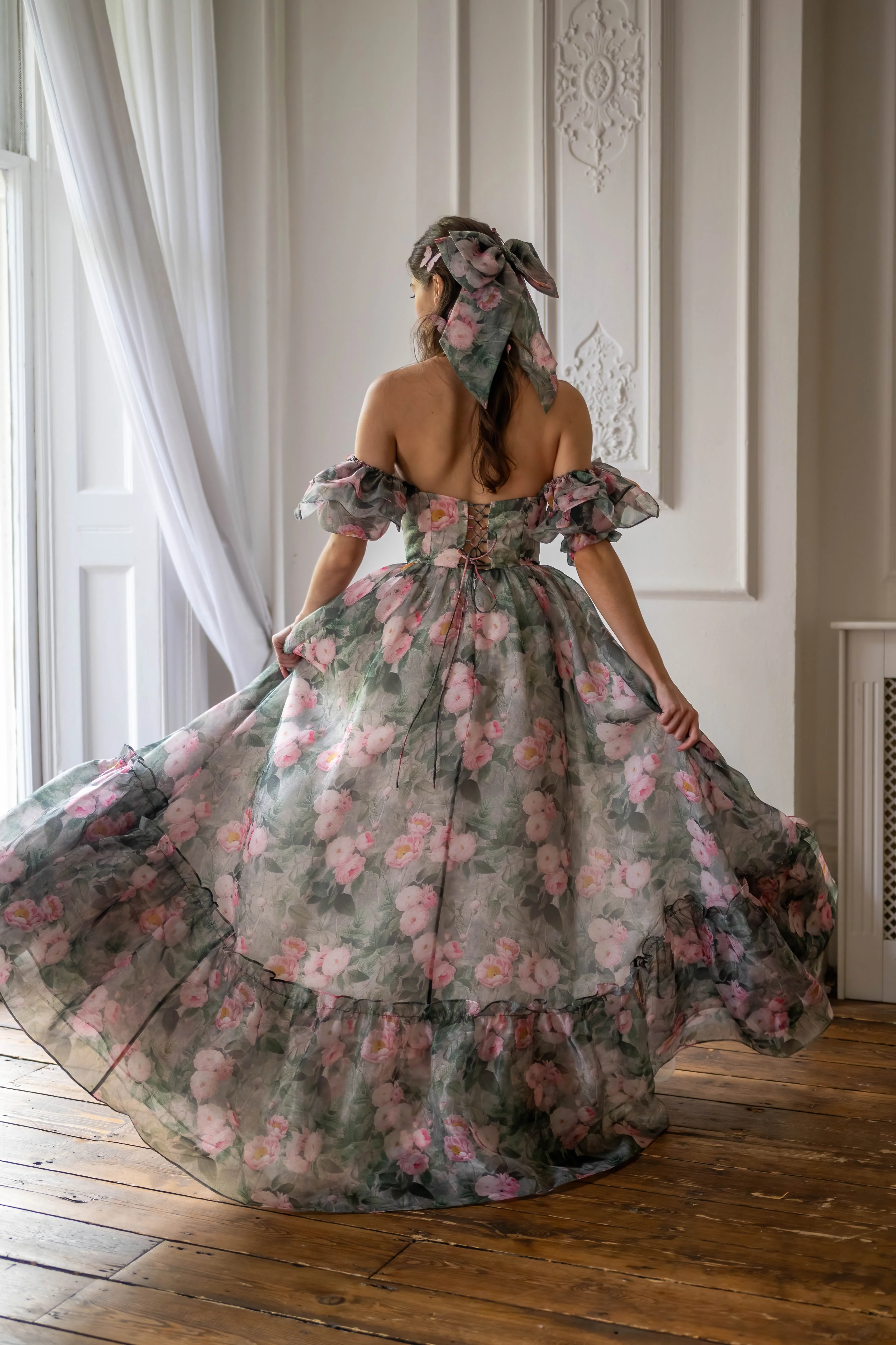 Peony Bouquet Sorority Gown - Image 29