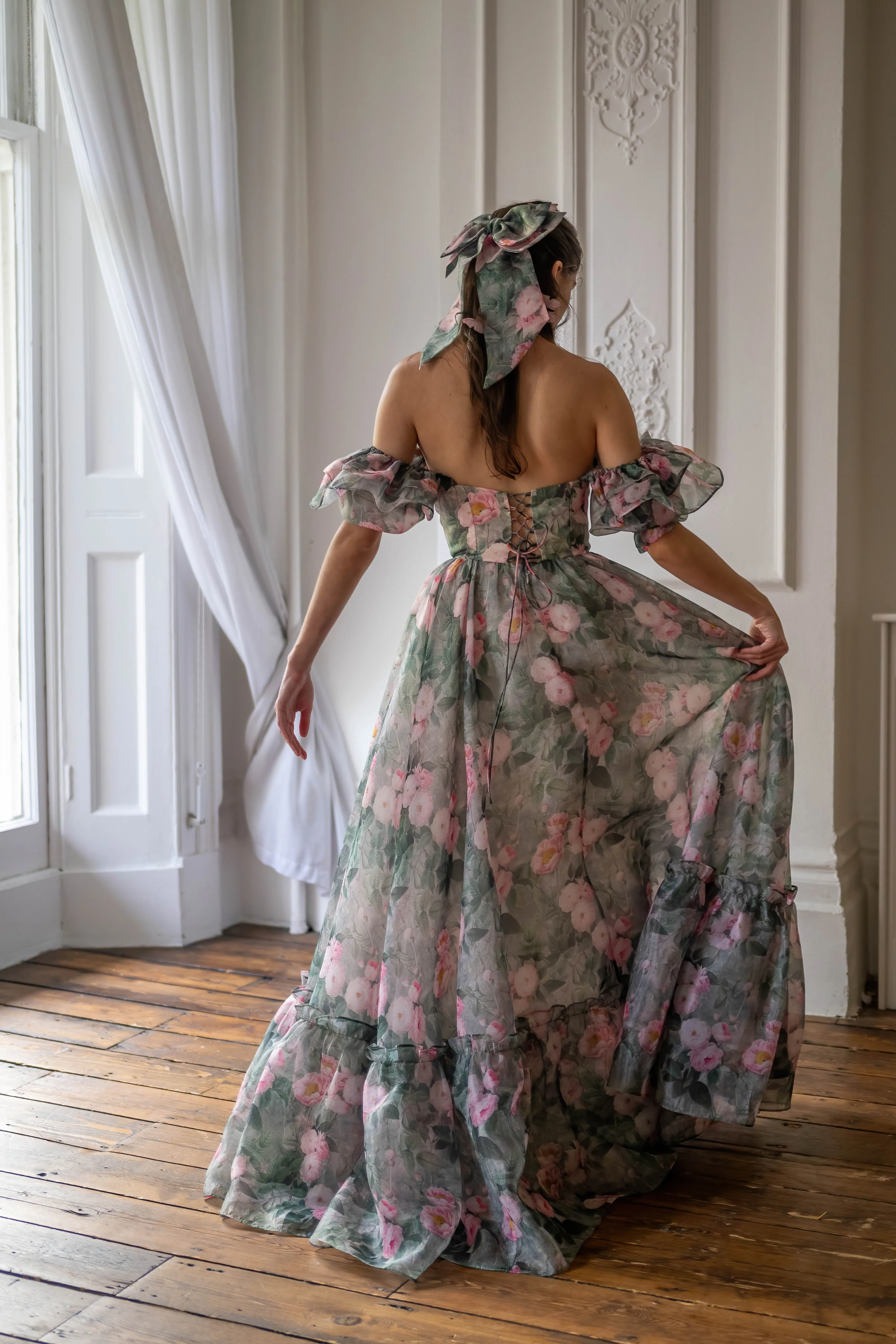 Peony Bouquet Sorority Gown - Image 31