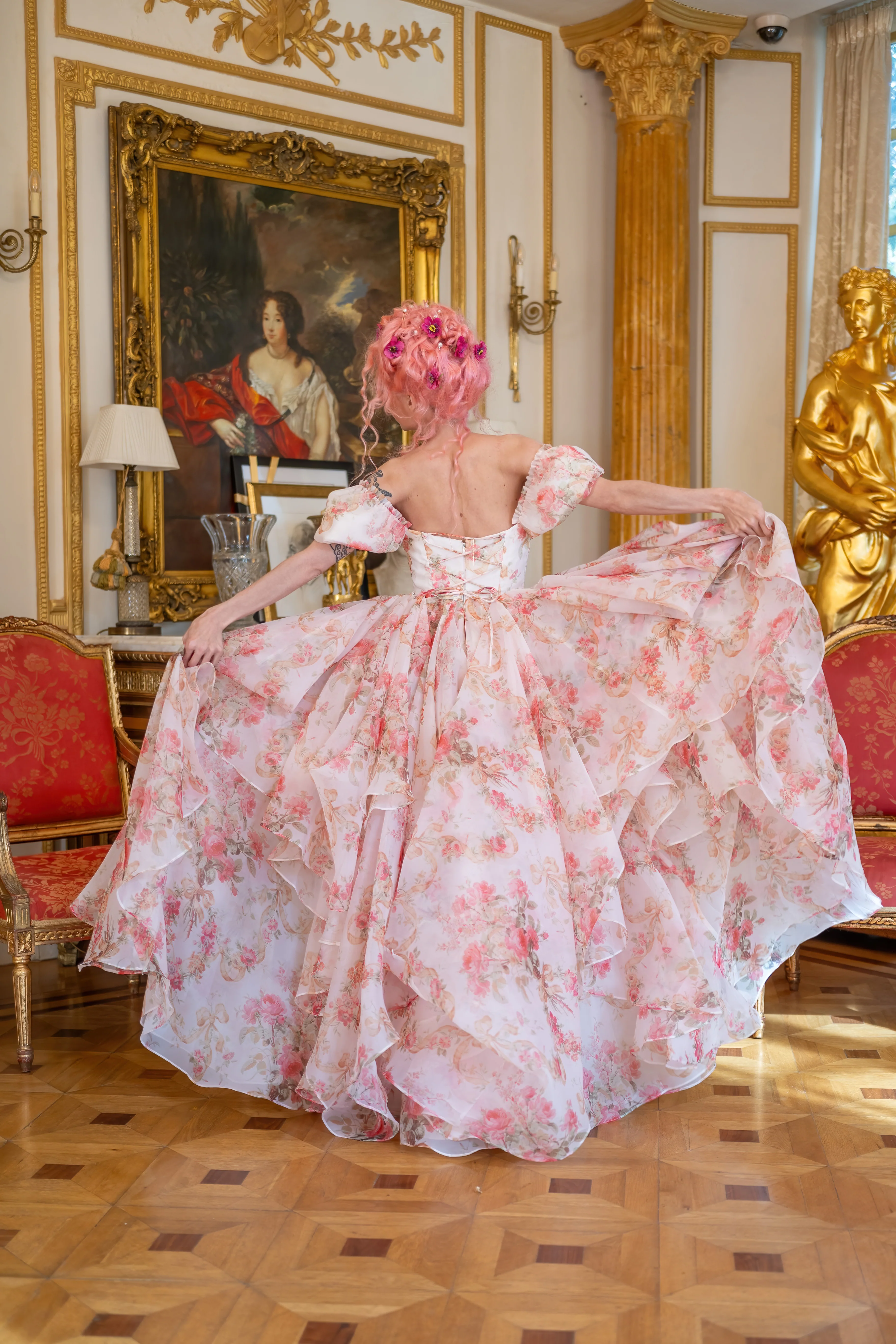 Venetian Rose Renaissance Gown - Image 30